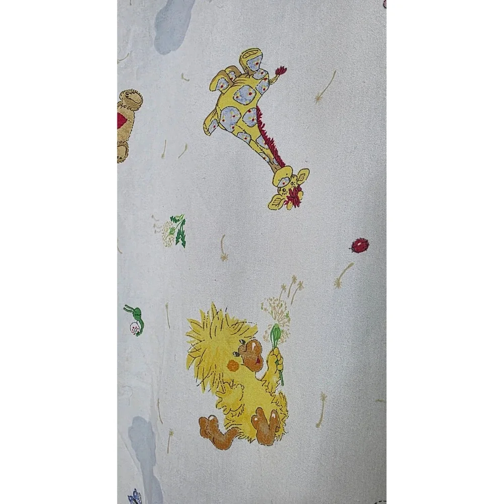 Vintage Little Suzy's Zoo Witzy Duckling Crib Sheet Gerber White Nursery Bedding